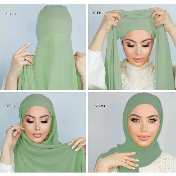 Onder sjaalhoes hoofddoek
